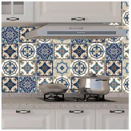 Small Ceramic Tile Pattern Wallpaper Bathroom Stove Kitchen Decoration Renovation Self-adhesive Wallpaper Wall Stickers