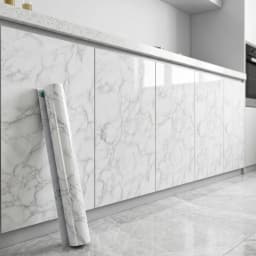 55cm Marble Vinyl Self Adhesive Wallpaper Waterproof Contact Paper PVC Wall Stickers for Kitchen Livingroom Home Decorative Film