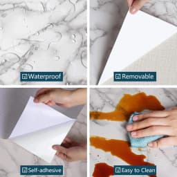 55cm Marble Vinyl Self Adhesive Wallpaper Waterproof Contact Paper PVC Wall Stickers for Kitchen Livingroom Home Decorative Film