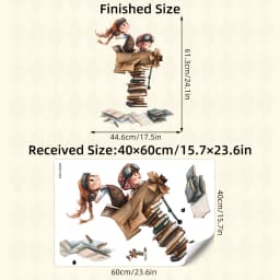 1pcs Cartoon Dreams And Books Removable PVC Wall Stickers For Kids Room Decoration Nursery Classroom Wall Art Decals