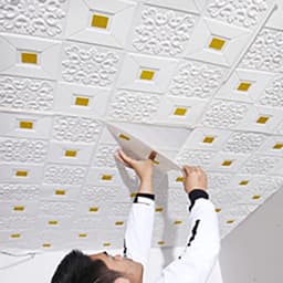 1/5/10Pcs 70x70cm Big Size Ceiling Wallpaper 3D Brick Waterproof Wall Stickers Foam Self-Adchive Wall Decoration