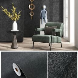 50cmX2.8m/10m Linen Self-adhesive PVC Solid Color 3D Foam Thickened Waterproof Background Wall Home Decor Wallpaper Wall Sticker