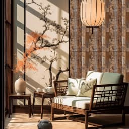 Imitation Wood Grain Self-adhesive Wallpaper Restaurant Living Room Bedroom Background Wall Decoration Stickers PVC Wallpaper
