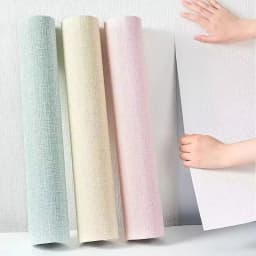 50cmX2.8M/10m Linen 3D Foam Self-adhesive Solid Color PVC Thickened Waterproof Background Wall Renovation Wallpaper Wall Sticker