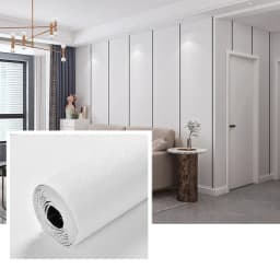 50cmX2.8M/10m Linen 3D Foam Self-adhesive Solid Color PVC Thickened Waterproof Background Wall Renovation Wallpaper Wall Sticker
