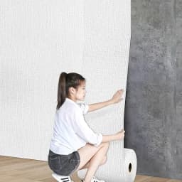 50cmX10m Linen 3D Foam Self-adhesive PVC Solid Color Thickened Waterproof Background Wall Renovation Wallpaper Wall Stickers