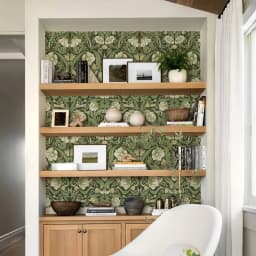 Green Boho Floral Peel And Stick Wallpaper Waterproof Symmetrical Flower Self Adhesive Wall Decor Removable PVC Cabinet Sticker