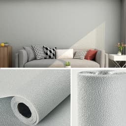 3D Self-Adhesive Linen Wallpaper Continuous Waterproof Wall Stickers Living Room Bedroom Kitchen Cabinet Waterproof Wall Sticker