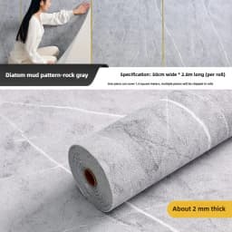 3D Self-Adhesive Linen Wallpaper Continuous Waterproof Wall Stickers Living Room Bedroom Kitchen Cabinet Waterproof Wall Sticker