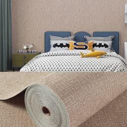 3D Self-Adhesive Linen Wallpaper Continuous Waterproof Wall Stickers Living Room Bedroom Kitchen Cabinet Waterproof Wall Sticker