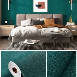 3D Self-Adhesive Linen Wallpaper Continuous Waterproof Wall Stickers Living Room Bedroom Kitchen Cabinet Waterproof Wall Sticker