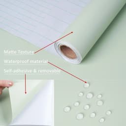 2/3/5M Length Matte Wallpaper Self-Adhesive PVC for Wall Shelf Liner Table Door Living Room Contact Paper Furnitur Renov Sticker