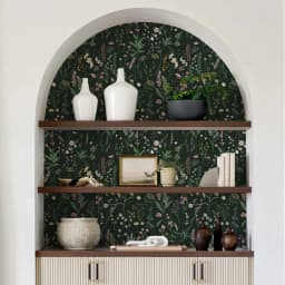 Green Leaves And Floral PVC Wallpaper Self-adhesive Spring Fireplace Stickers Waterproof Bathroom PVC Wallpaper Home Decor