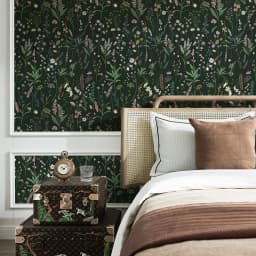 Green Leaves And Floral PVC Wallpaper Self-adhesive Spring Fireplace Stickers Waterproof Bathroom PVC Wallpaper Home Decor
