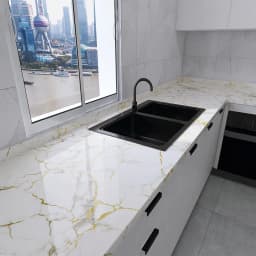 40cm Marble Self-adhesive Wallpaper Bathroom Kitchen Cabinet Countertop Contact Paper PVC Waterproof Wall Stickers