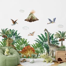 Large Cartoon Dinosaur Wall Stickers - Removable Peel & Stick For Kids Room Bedroom DIY Home Decor Wall Art Decals