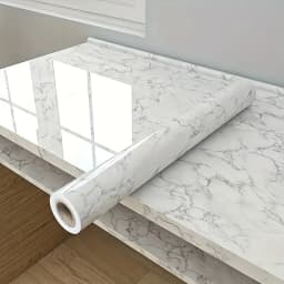 PVC marble self-adhesive wallpaper suitable for restaurant kitchen living room background wall waterproof and oil-proof sticker