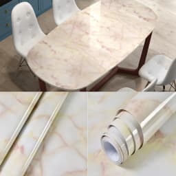 PVC marble self-adhesive wallpaper suitable for restaurant kitchen living room background wall waterproof and oil-proof sticker