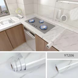 PVC marble self-adhesive wallpaper suitable for restaurant kitchen living room background wall waterproof and oil-proof sticker