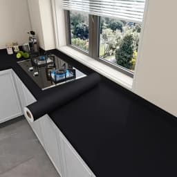 60cmPeel and Stick Vinyl Wallpaper Matte Black Gray White Removable Thick Contact Paper for Walls Kitchens Countertops Cabinets