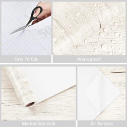 55cm PVC Waterproof Self Adhesive Wallpaper Roll Wood Grain Vinyl Decorative Film for Home Furniture Cabinets Wall Stickers