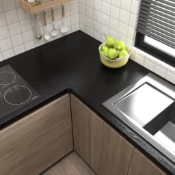 Black Wood Grain Thickening Wallpaper Boeing Film Furniture Kitchen Cabinet PVC Self-Adhesive Stickers Kitchen Vinyl Wallpaper