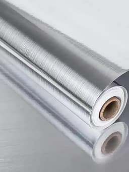 40cm PVC Waterproof Vinyl Wallpaper Stainless Brushed Silver Removable Film for Kitchen Elevator House Appliance Oil-Proof Decor