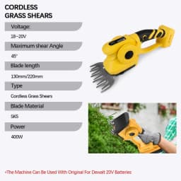 Electric Goddess Brushless For Dewalt 20V Battery Pin 2 in 1 Cordless Grass Shears Garden Hedge Trimmer Rechargeable Power Tool
