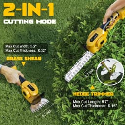 Electric Goddess Brushless For Dewalt 20V Battery Pin 2 in 1 Cordless Grass Shears Garden Hedge Trimmer Rechargeable Power Tool