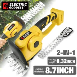 Electric Goddess Brushless For Dewalt 20V Battery Pin 2 in 1 Cordless Grass Shears Garden Hedge Trimmer Rechargeable Power Tool