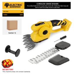 Electric Goddess Brushless For Dewalt 20V Battery Pin 2 in 1 Cordless Grass Shears Garden Hedge Trimmer Rechargeable Power Tool