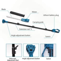 New Electric High Branch Hedge Trimmer Brushless Cordless Telescopic Hedge Shear For Makita 18V Battery Pin Garden Power Tools