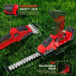 Cordless Hedge Trimmer for Milwaukee 18V Battery 2 in 1 Handheld Electric Hedge Trimmer Grass Shears Garden Tool (No Battery)