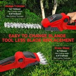 Cordless Hedge Trimmer for Milwaukee 18V Battery 2 in 1 Handheld Electric Hedge Trimmer Grass Shears Garden Tool (No Battery)