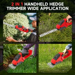Cordless Hedge Trimmer for Milwaukee 18V Battery 2 in 1 Handheld Electric Hedge Trimmer Grass Shears Garden Tool (No Battery)