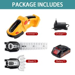 2 IN 1 Cordless Electric Hedge Trimmer 20000RPM Rechargeable Handheld Household Shrub Weeding Pruning Mower Garden Tools