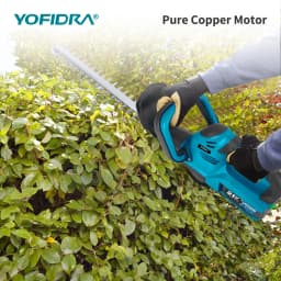 YOFIDRA 2000W Electric Hedge Trimmer 15000RPM Cordless Lawn Mower Hedge Pruner Trimmer Garden Power Tool For Makita Battery Pin