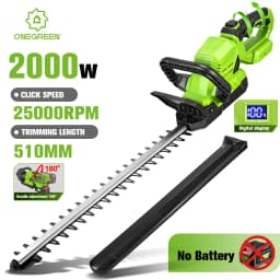 ONEGREEN 2000W Cordless Electric Hedge Trimmer 25000RPM Multifunctional Lawn Garden Pruning Power Tools For Makita Battery Pin