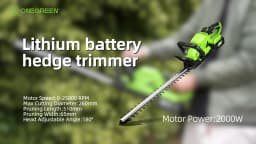 ONEGREEN 2000W Cordless Electric Hedge Trimmer 25000RPM Multifunctional Lawn Garden Pruning Power Tools For Makita Battery Pin