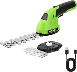 Hippcron 2-in-1 Handheld Electric Hedge Trimmer Small Household Lawn Mower Lightweight Shrub Trimmer Green Garden Bush Trimmer