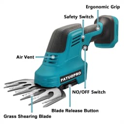 2 IN 1 Cordless Electric Hedge Trimmer Rechargeable Handheld Grass Cutter Hedge Trimmer For Makita 18V Battery(No Battery)