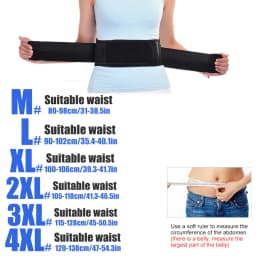Tourmaline Self-heating Magnetic Therapy Waist Belt Lumbar Support Back Waist Support Brace Double Banded Adjustable