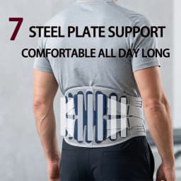 Adjustable Breathable Mesh Waist Support Belt with Steel Splints for Men Women Lightweight Lower Back Support for Work Sports