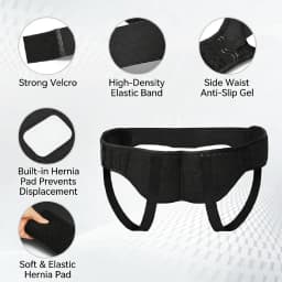 1PCS Hernia Belts for Men， Adjustable Inguinal Hernia Support Belt for Men & Women with 2 Compression Pads，Hernia Support Truss