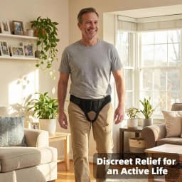 Hernia Belt for Bilateral, Double/Single Inguinal, Groin Hernia Support Truss for Men Women, with 2 Removable Compression Pads