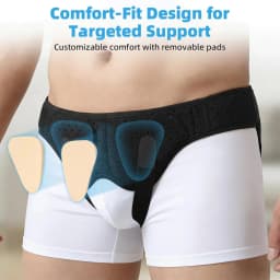 Hernia Belt for Bilateral, Double/Single Inguinal, Groin Hernia Support Truss for Men Women, with 2 Removable Compression Pads