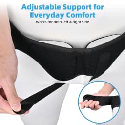 Hernia Belt for Bilateral, Double/Single Inguinal, Groin Hernia Support Truss for Men Women, with 2 Removable Compression Pads