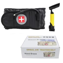 Unisex Inflatable Waist Belt with PU Leather Air Traction Back Support for Low Back Pain Relief Adjustable Adult Protective Gear