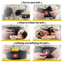 Unisex Inflatable Waist Belt with PU Leather Air Traction Back Support for Low Back Pain Relief Adjustable Adult Protective Gear