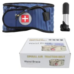 Unisex Inflatable Waist Belt with PU Leather Air Traction Back Support for Low Back Pain Relief Adjustable Adult Protective Gear